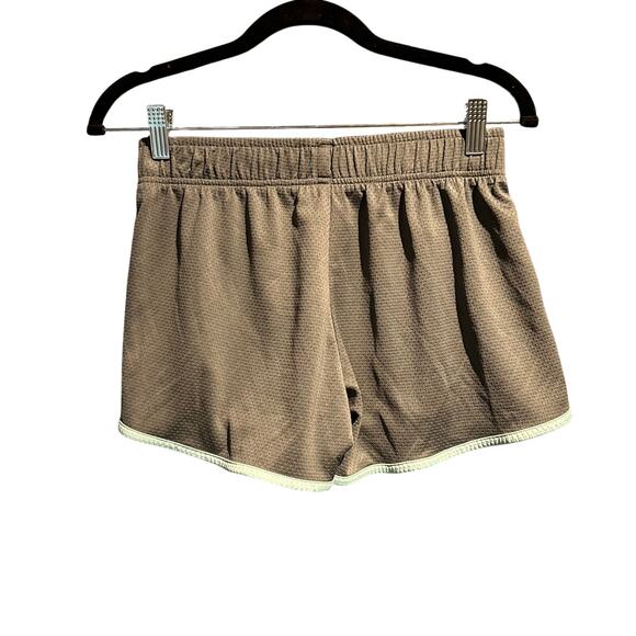Ladies Under Armor Size XS Short Micro Workout Short Gray with Sea Green Trim - Picture 2 of 6